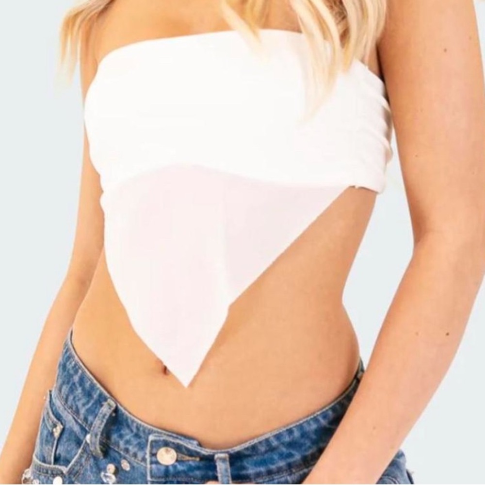 Edikted White Bandeau Going Out Top